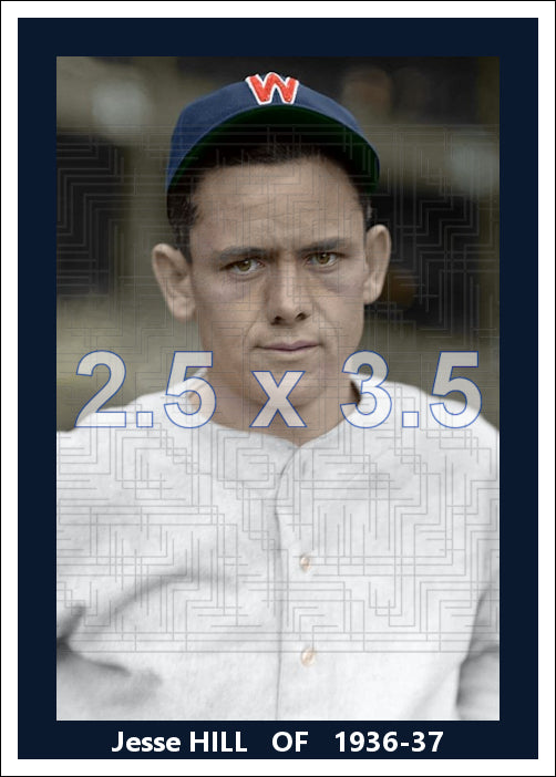 Jesse Hill - 1936-37 Washington Senators - choose a size & style