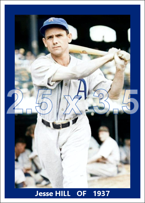 Jesse Hill - 1937 Philadelphia Athletics - choose a size & style