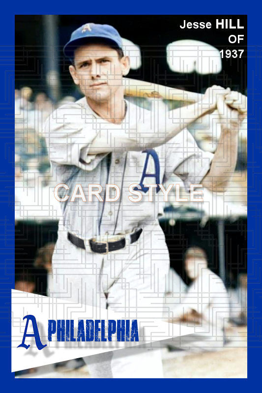Jesse Hill - 1937 Philadelphia Athletics - choose a size & style