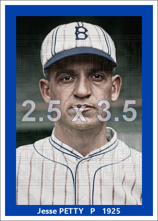 Jesse Petty - 1925 Brooklyn Robins - choose a size & style