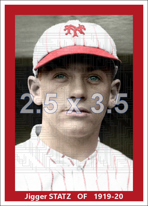 Jigger Statz - 1919-20 New York Giants - choose a size & style