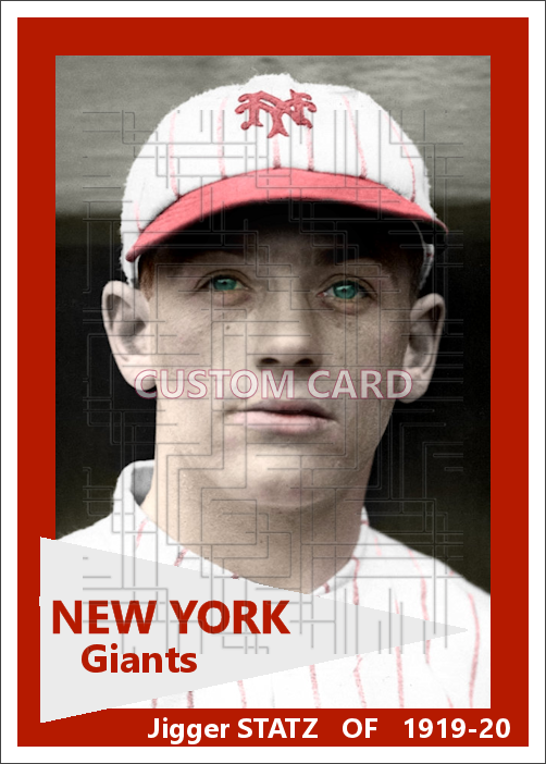 Jigger Statz - 1919-20 New York Giants - choose a size & style