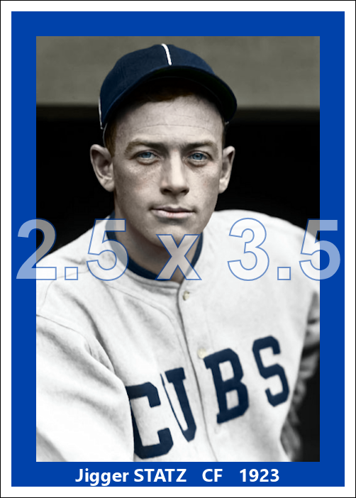 Jigger Statz - 1923 Chicago Cubs - choose a size & style