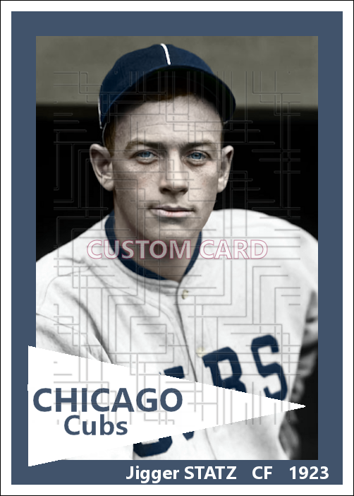 Jigger Statz - 1923 Chicago Cubs - choose a size & style
