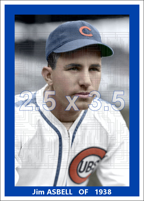 Jim Asbell - 1938 Chicago Cubs - choose a size & style