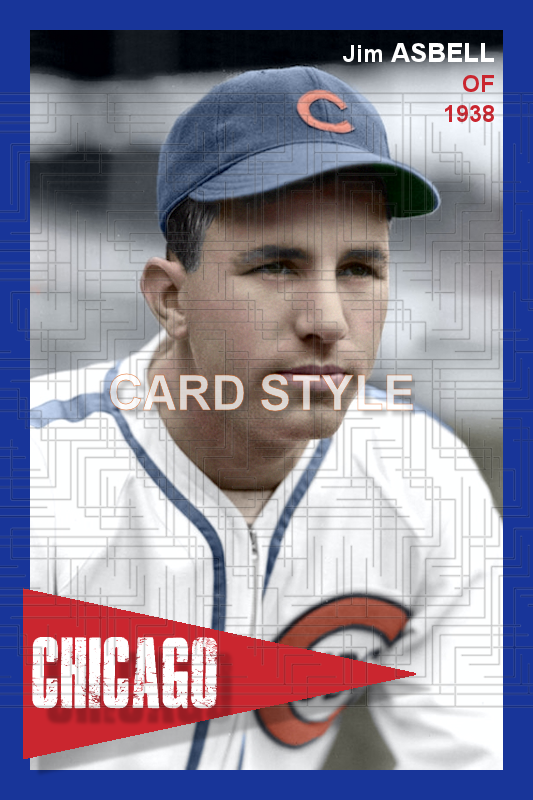 Jim Asbell - 1938 Chicago Cubs - choose a size & style
