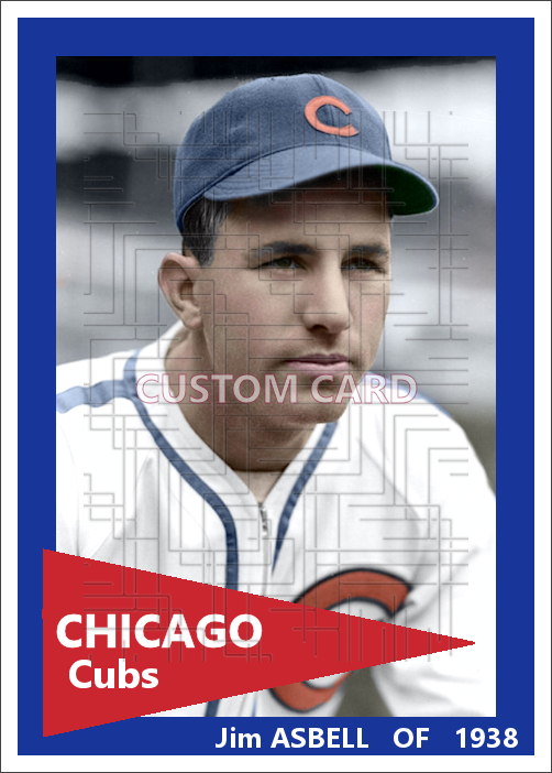 Jim Asbell - 1938 Chicago Cubs - choose a size & style