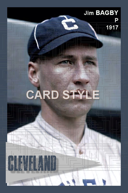 Jim Bagby - 1917 Cleveland Indians - choose a size & style