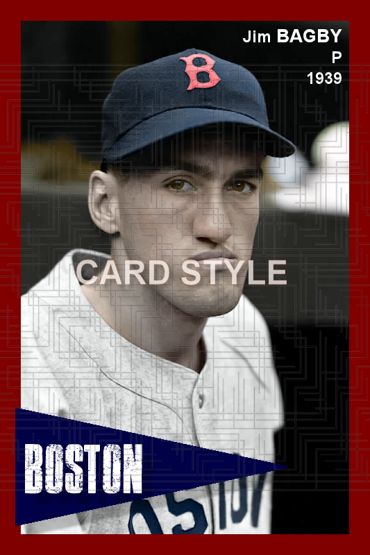 Jim Bagby - 1939 Boston Red Sox - choose a size & style