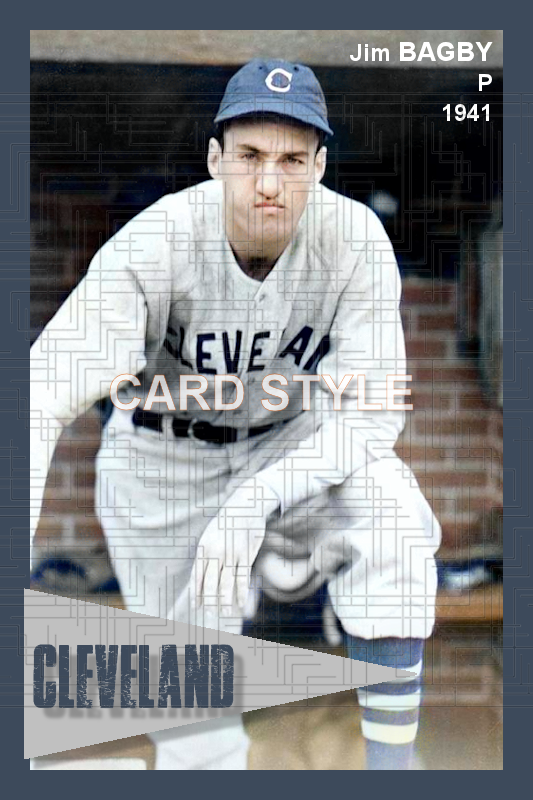Jim Bagby - 1941 Cleveland Indians - choose a size & style