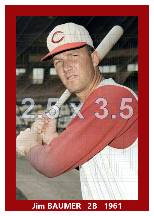 Jim Baumer - 1961 Cincinnati Reds - choose a size & style