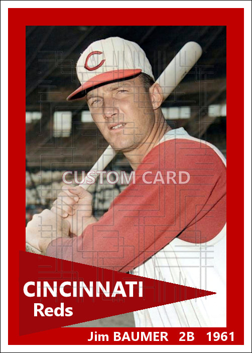 Jim Baumer - 1961 Cincinnati Reds - choose a size & style