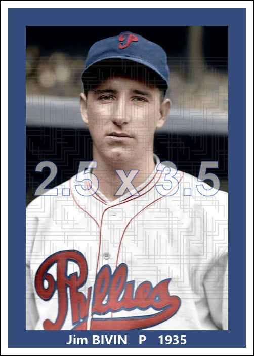 Jim Bivin - 1935 Philadelphia Phillies - choose a size & style