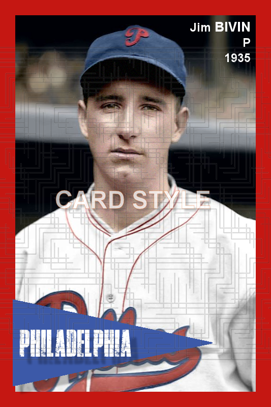 Jim Bivin - 1935 Philadelphia Phillies - choose a size & style