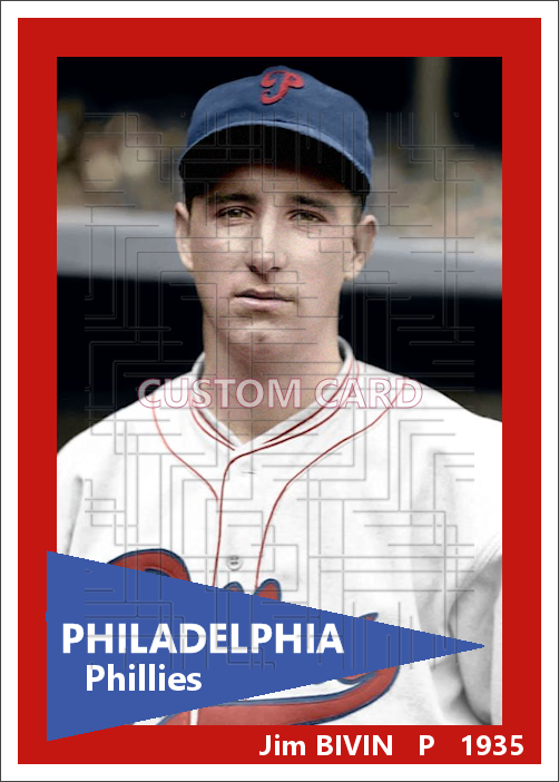 Jim Bivin - 1935 Philadelphia Phillies - choose a size & style