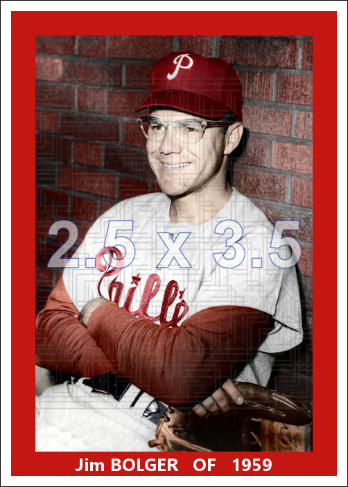 Jim Bolger - 1959 Philadelphia Phillies - choose a size & style