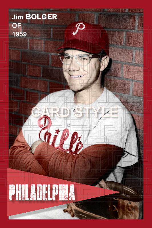 Jim Bolger - 1959 Philadelphia Phillies - choose a size & style