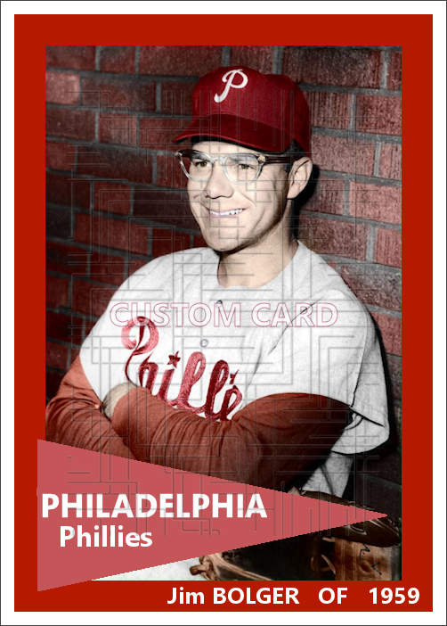 Jim Bolger - 1959 Philadelphia Phillies - choose a size & style