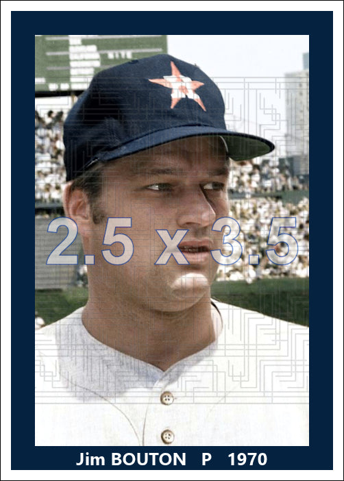 Jim Bouton - 1970 Houston Astros - choose a size & style