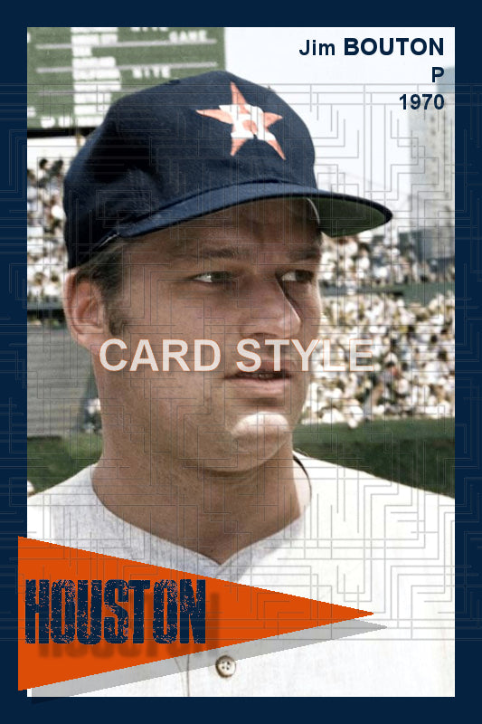 Jim Bouton - 1970 Houston Astros - choose a size & style