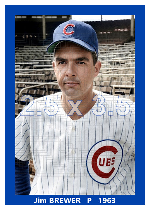 Jim Brewer - 1963 Chicago Cubs - choose a size & style