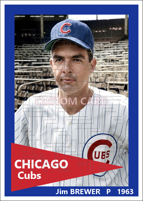 Jim Brewer - 1963 Chicago Cubs - choose a size & style