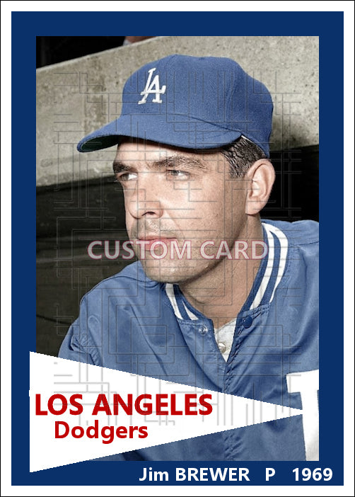 Jim Brewer - 1969 Los Angeles Dodgers - choose a size & style