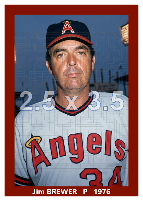 Jim Brewer - 1976 California Angels - choose a size & style