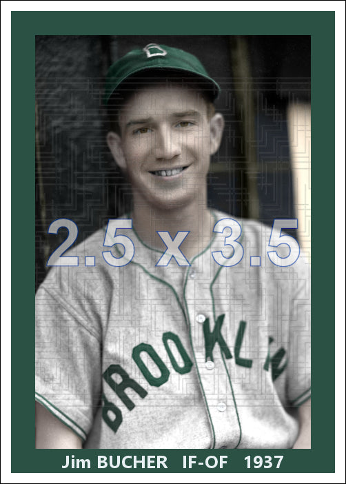 Jim Bucher - 1937 Brooklyn Dodgers - choose a size & style