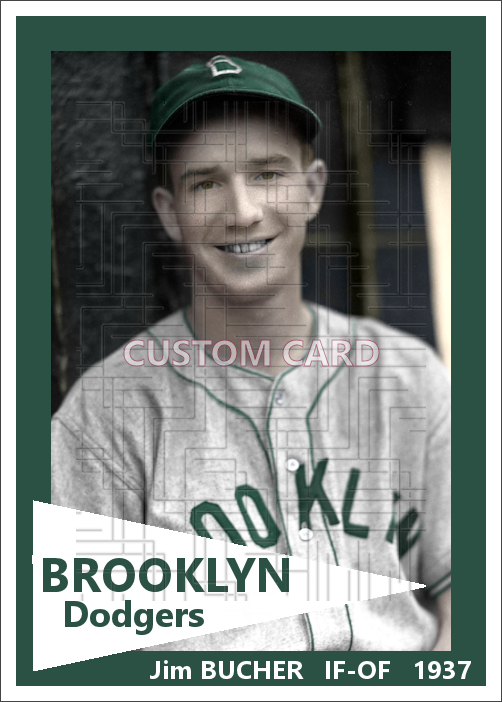 Jim Bucher - 1937 Brooklyn Dodgers - choose a size & style