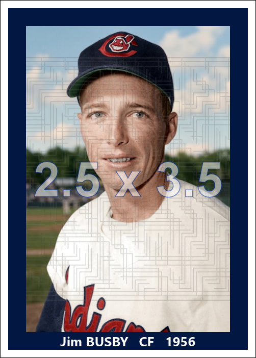 Jim Busby - 1956 Cleveland Indians - choose a size & style