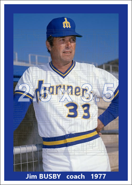 Jim Busby - 1977 Seattle Mariners - choose a size & style