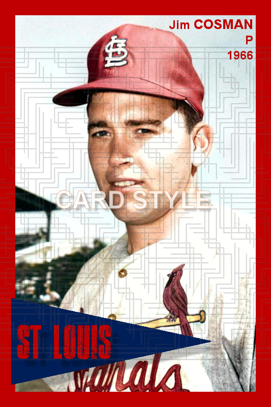 Jim Cosman - 1966 St. Louis Cardinals - choose a size & style