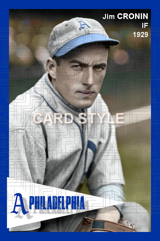 Jim Cronin - 1929 Philadelphia Athletics - choose a size & style