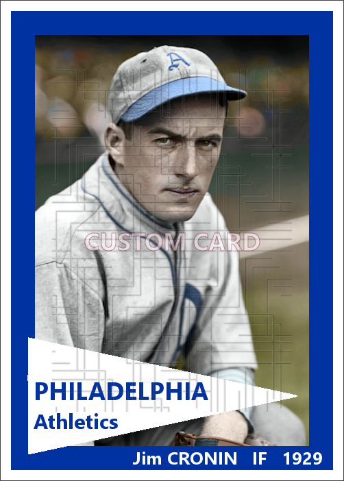 Jim Cronin - 1929 Philadelphia Athletics - choose a size & style