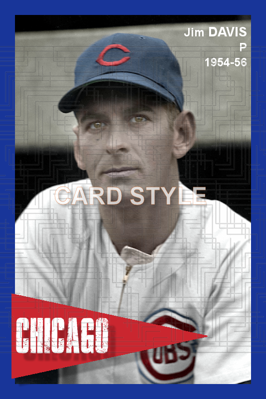 Jim Davis - 1954-56 Chicago Cubs - choose a size & style