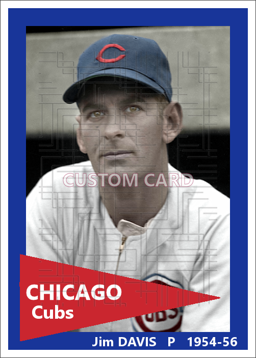 Jim Davis - 1954-56 Chicago Cubs - choose a size & style