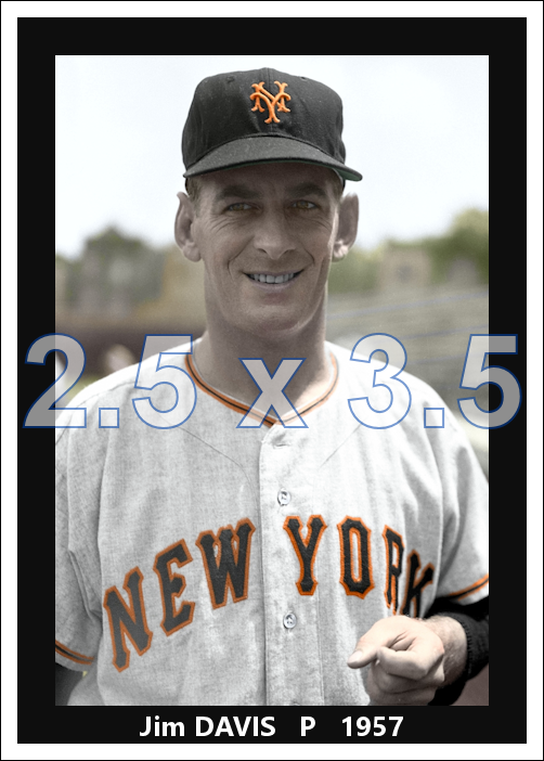 Jim Davis - 1957 New York Giants - choose a size & style