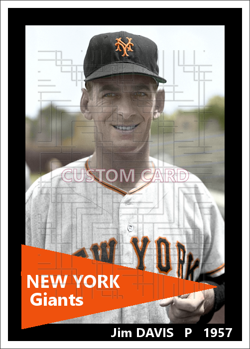 Jim Davis - 1957 New York Giants - choose a size & style