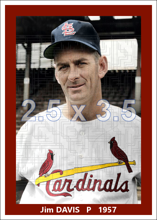 Jim Davis - 1957 St. Louis Cardinals - choose a size & style