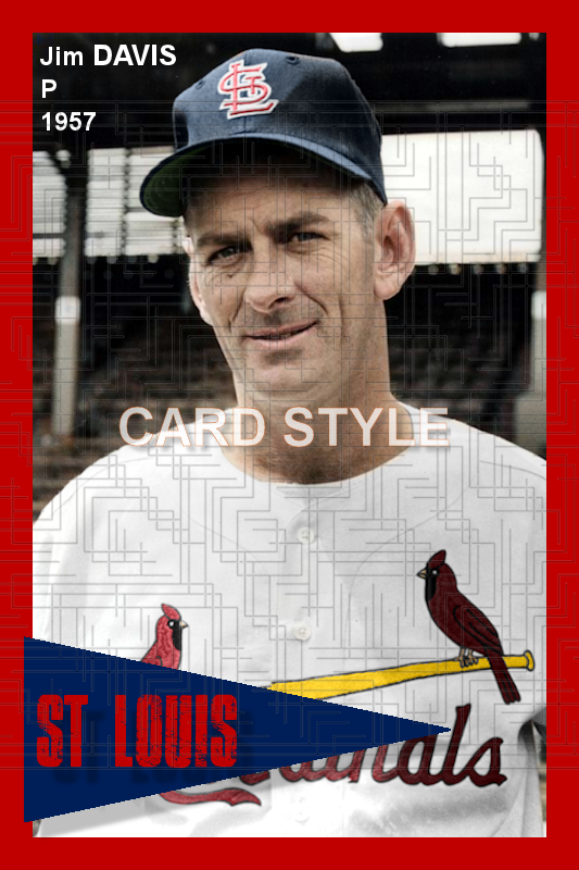 Jim Davis - 1957 St. Louis Cardinals - choose a size & style