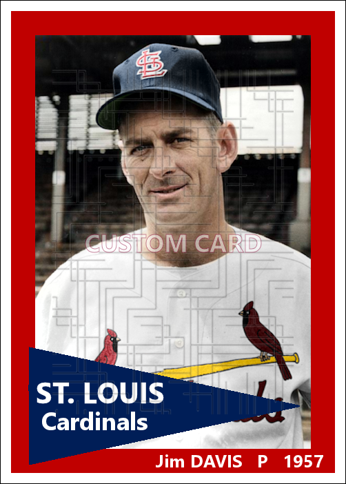 Jim Davis - 1957 St. Louis Cardinals - choose a size & style