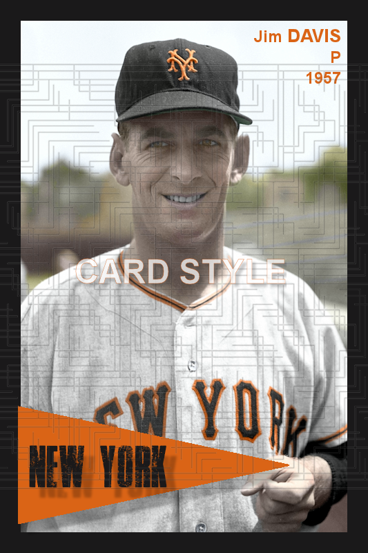 Jim Davis - 1957 New York Giants - choose a size & style