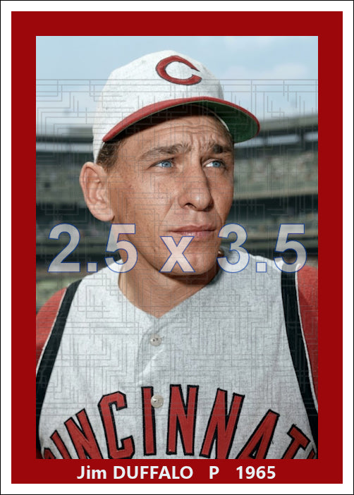 Jim Duffalo - 1965 Cincinnati Reds - choose a size & style