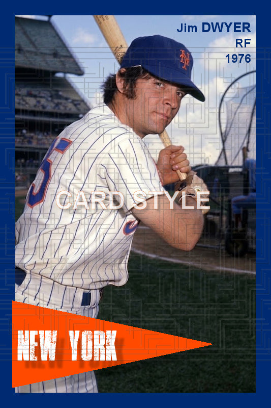 Jim Dwyer - 1976 New York Mets - choose a size & style