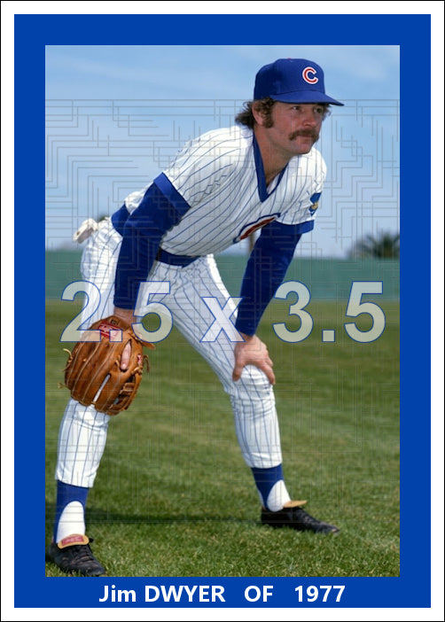 Jim Dwyer - 1977 Chicago Cubs - choose a size & style
