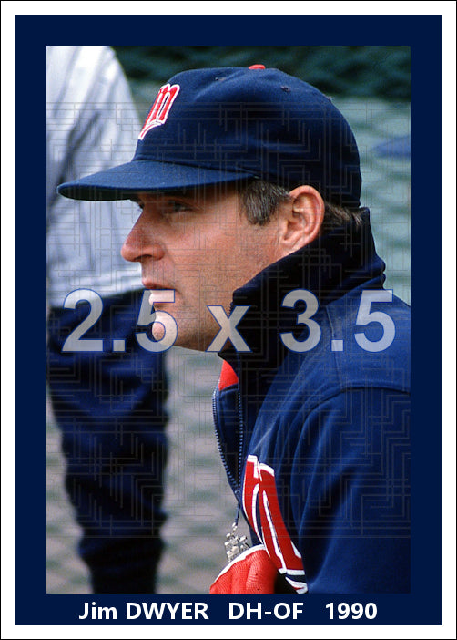 Jim Dwyer - 1990 Minnesota Twins - choose a size & style