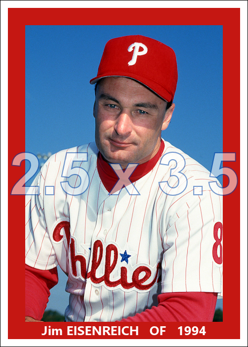 Jim Eisenreich - 1994 Philadelphia Phillies - choose a size & style