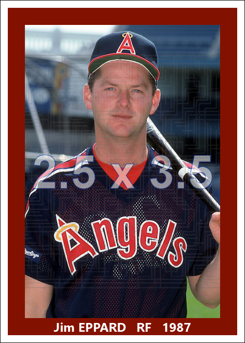 Jim Eppard - 1987 California Angels - choose a size & style