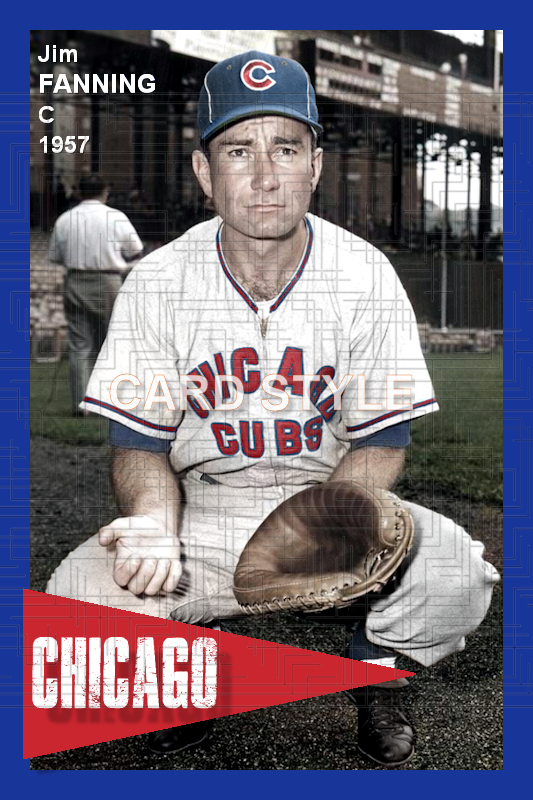 Jim Fanning - 1957 Chicago Cubs - choose a size & style